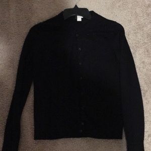 Black button down sweater